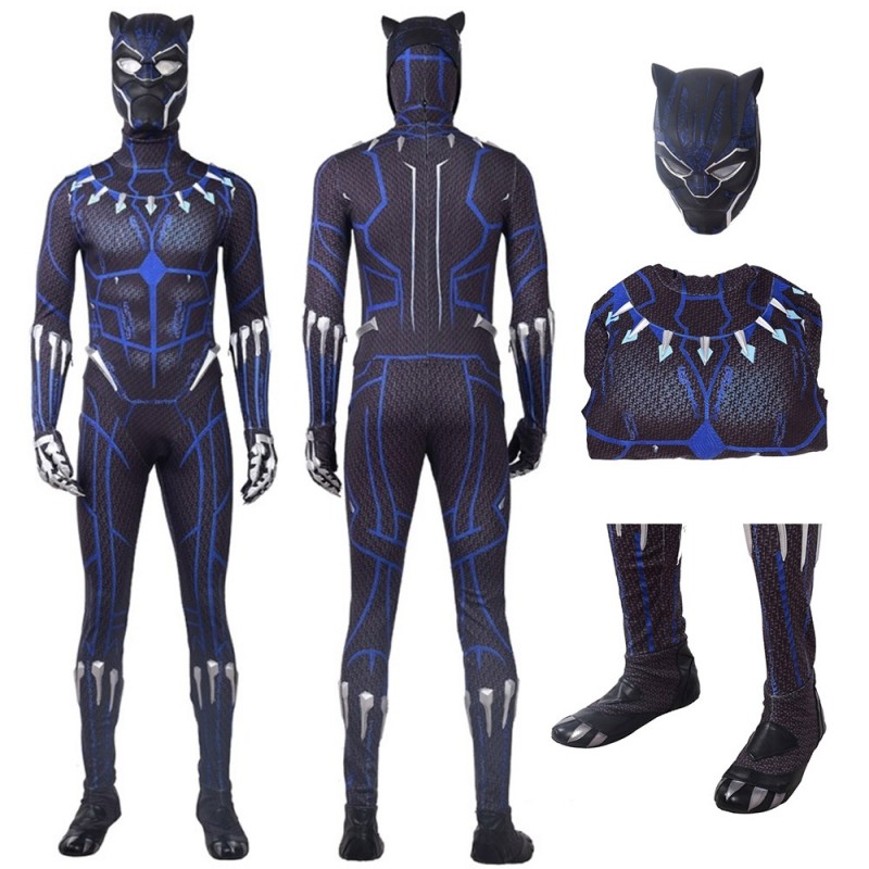 Superhero Black Panther Costume, all black and all handsome. 